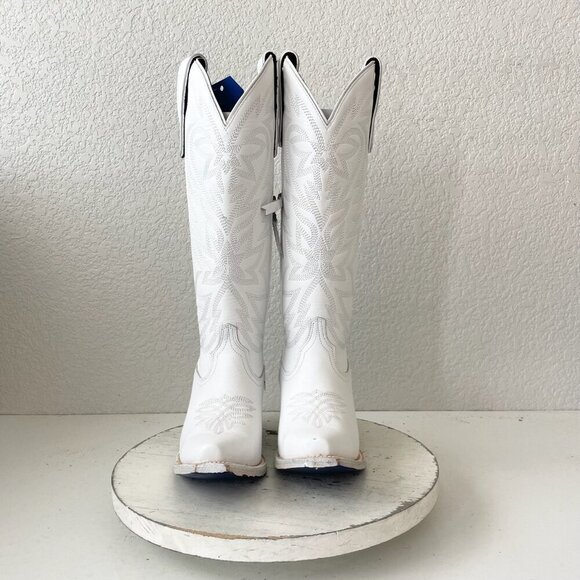 Lane MEGAN MORONEY Smokeshow Womens Cowboy Boots 5 White Western Cowgirl Tall - Picture 6 of 14